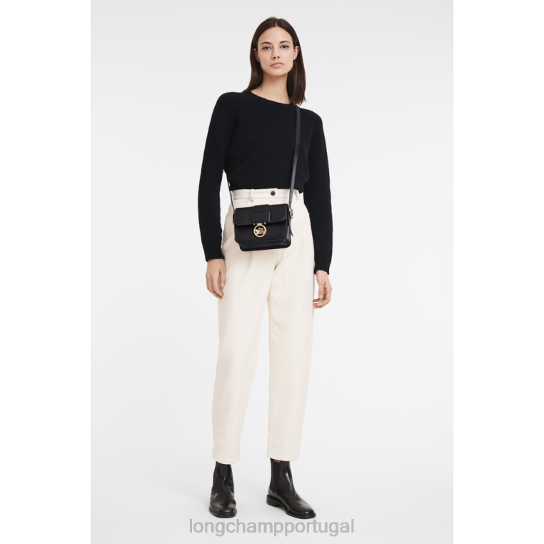 bolsas preto H88N228 bolsa crossbody box trot mulheres Longchamp