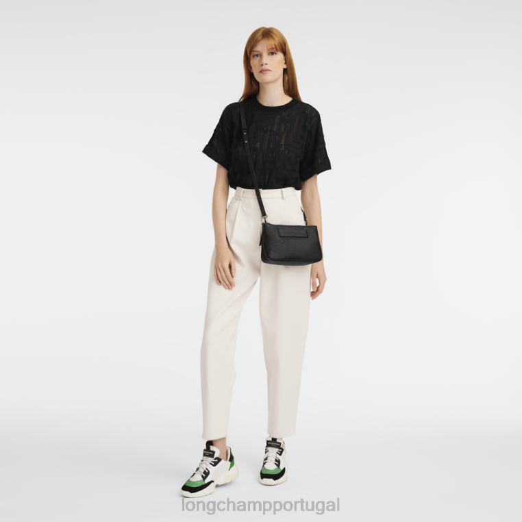 bolsas preto H88N317 Bolsa transversal 3d mulheres Longchamp