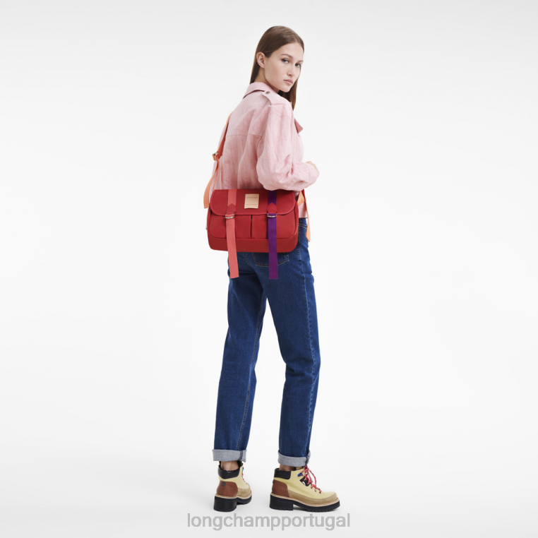 bolsas vermelho H88N210 bolsa tiracolo le pliage re-play mulheres Longchamp