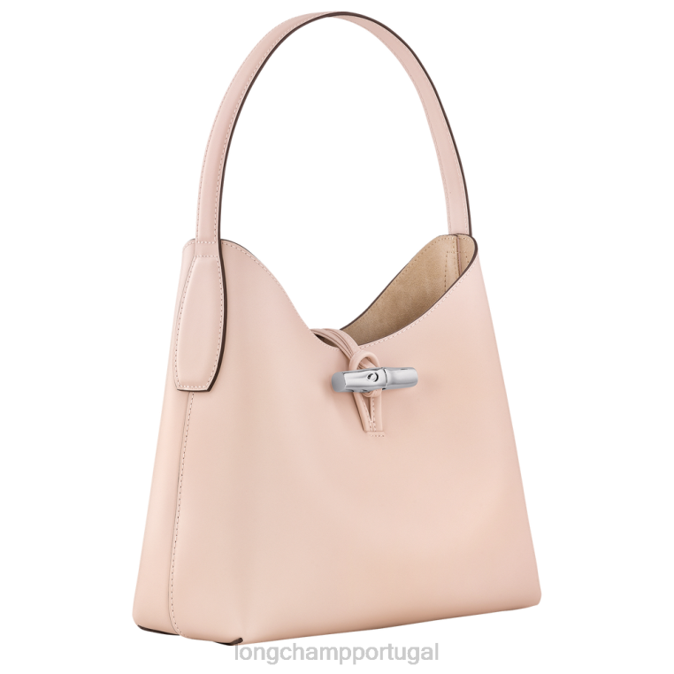 bolsas Rosa pálido H88N367 bolsa roseau hobo mulheres Longchamp