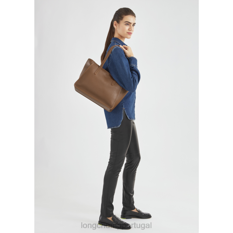 bolsas caramelo H88N385 bolsa tote le foulonne mulheres Longchamp