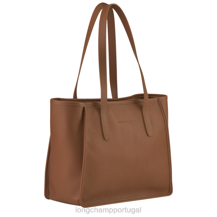 bolsas caramelo H88N385 bolsa tote le foulonne mulheres Longchamp