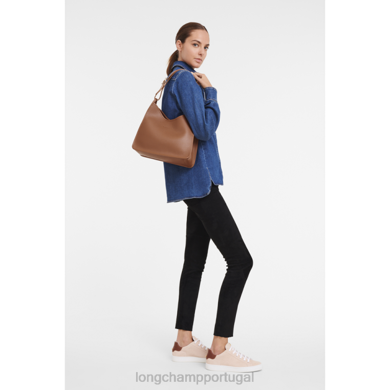 bolsas caramelo H88N389 bolsa hobo le foulonne mulheres Longchamp