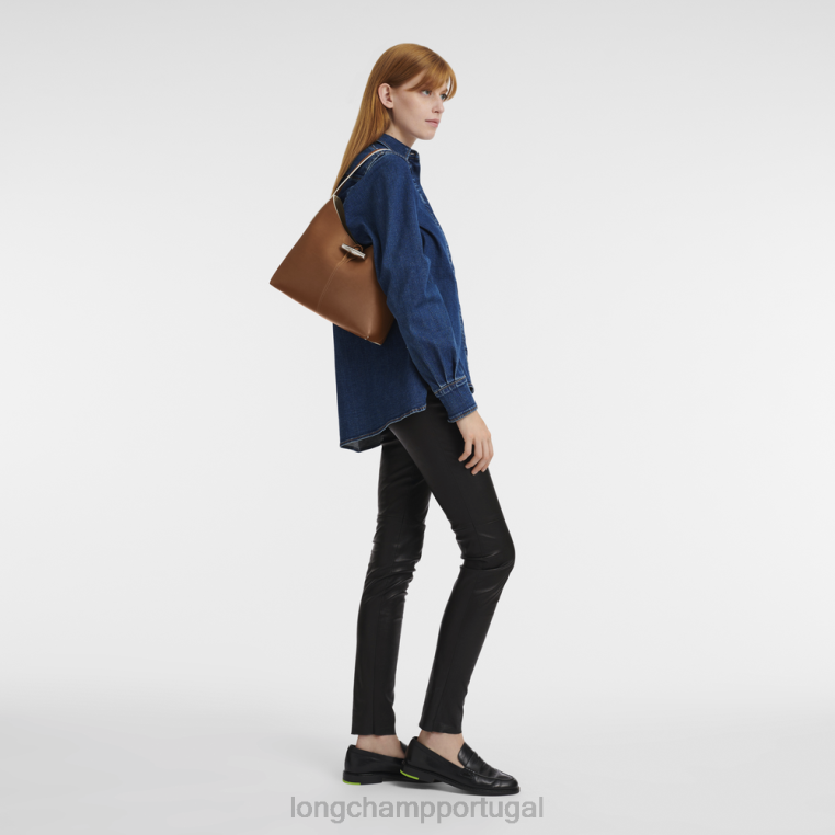 bolsas conhaque H88N382 bolsa roseau hobo mulheres Longchamp