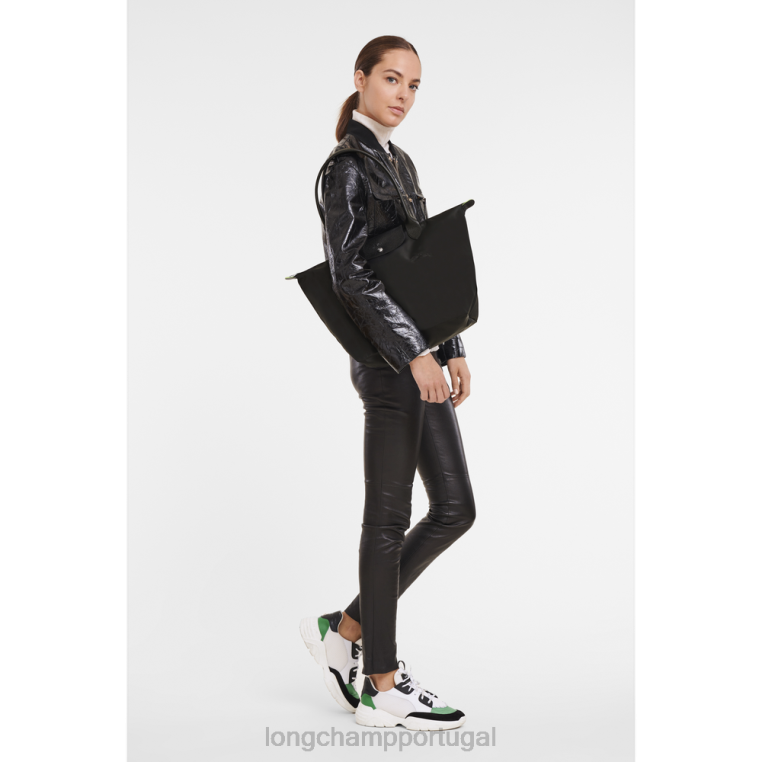 bolsas preto H88N30 bolsa tote verde le pliage mulheres Longchamp