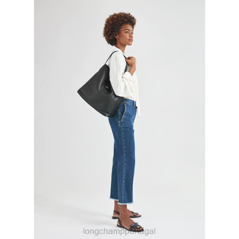 bolsas preto H88N356 bolsa hobo essencial roseau mulheres Longchamp