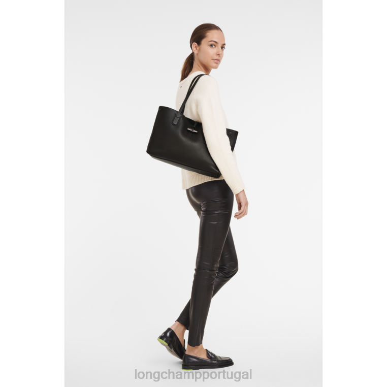 bolsas preto H88N360 bolsa tote essencial roseau mulheres Longchamp