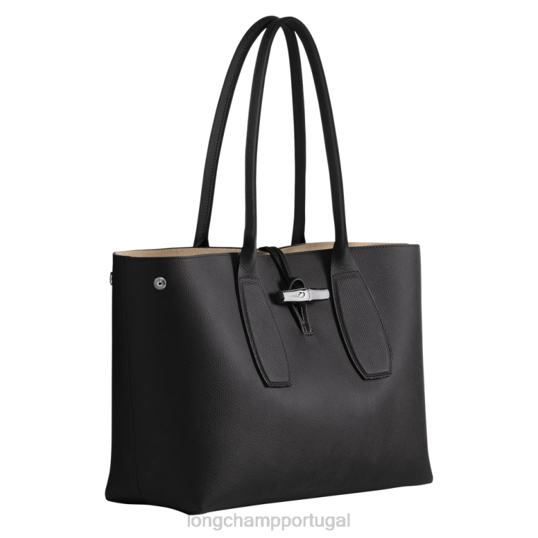 bolsas preto H88N368 bolsa roseau mulheres Longchamp