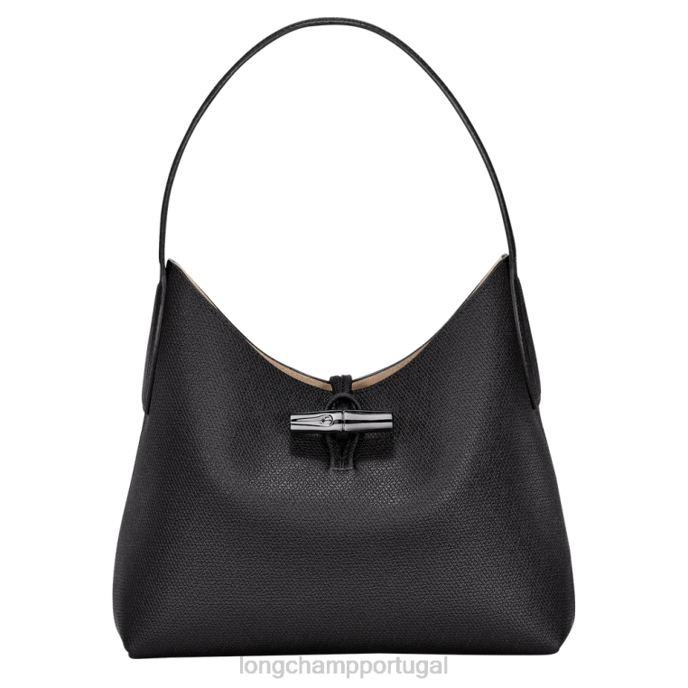 bolsas preto H88N375 bolsa roseau hobo mulheres Longchamp
