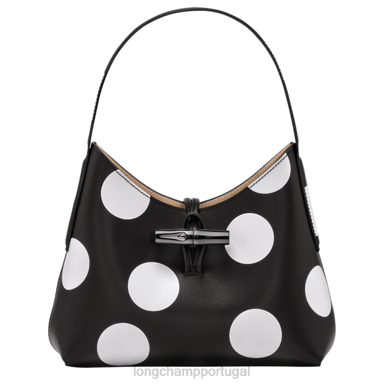 bolsas preto H88N383 bolsa roseau hobo mulheres Longchamp
