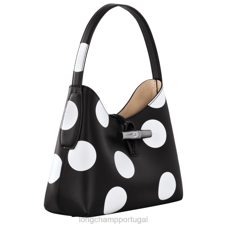 bolsas preto H88N383 bolsa roseau hobo mulheres Longchamp