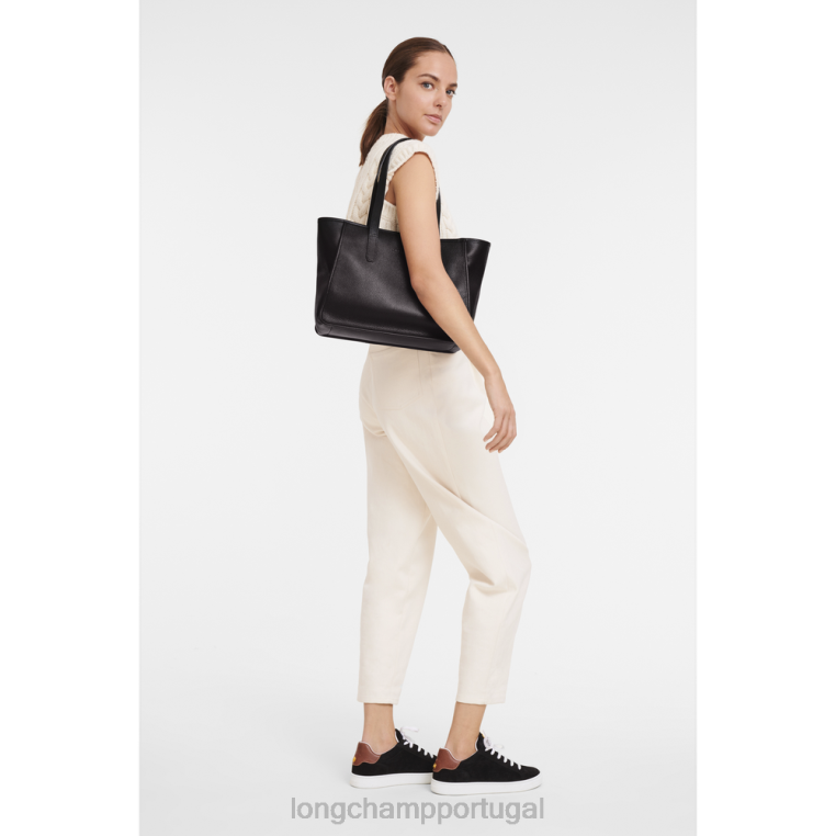 bolsas preto H88N384 bolsa tote le foulonne mulheres Longchamp