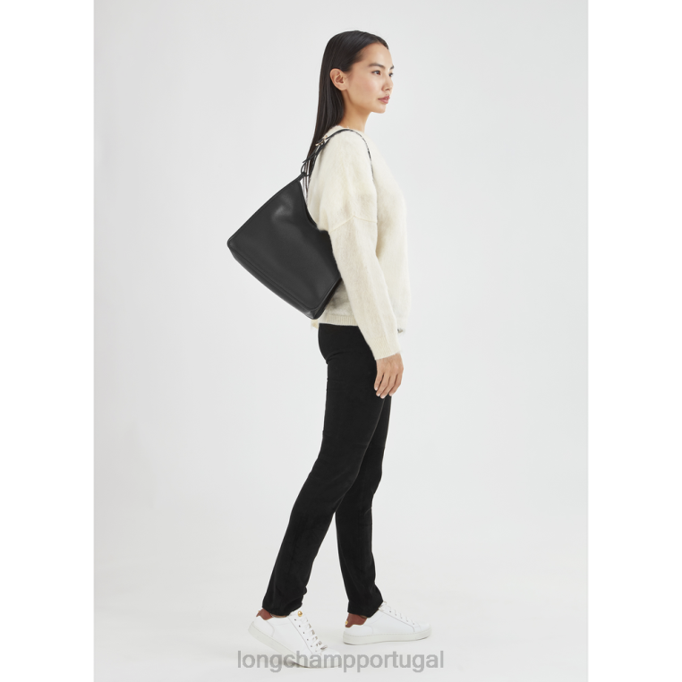 bolsas preto H88N388 bolsa hobo le foulonne mulheres Longchamp