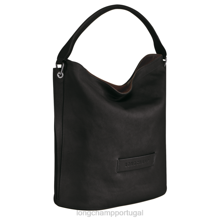 bolsas preto H88N398 bolsa hobo 3d mulheres Longchamp