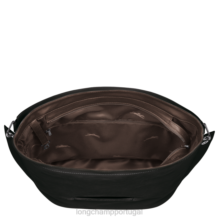 bolsas preto H88N398 bolsa hobo 3d mulheres Longchamp