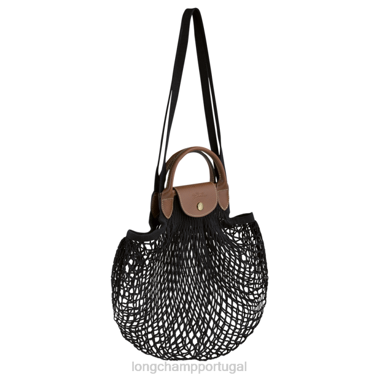 bolsas preto H88N65 bolsa de malha de filé le pliage mulheres Longchamp