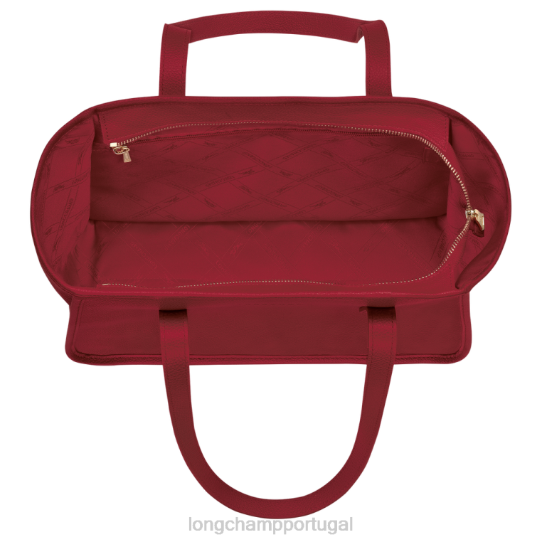 bolsas vermelho H88N386 bolsa tote le foulonne mulheres Longchamp