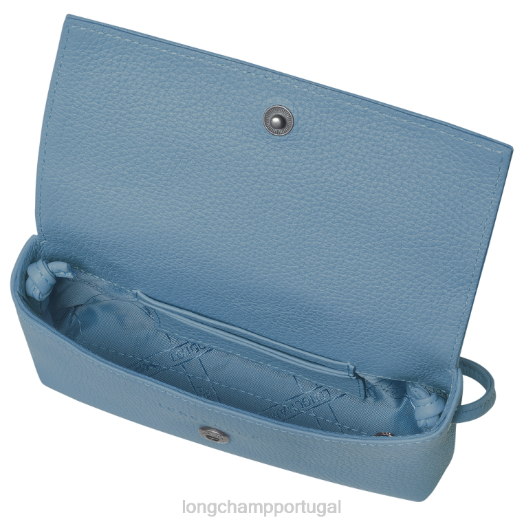 artigos de couro ardósia H88N12 clutch essencial roseau mulheres Longchamp