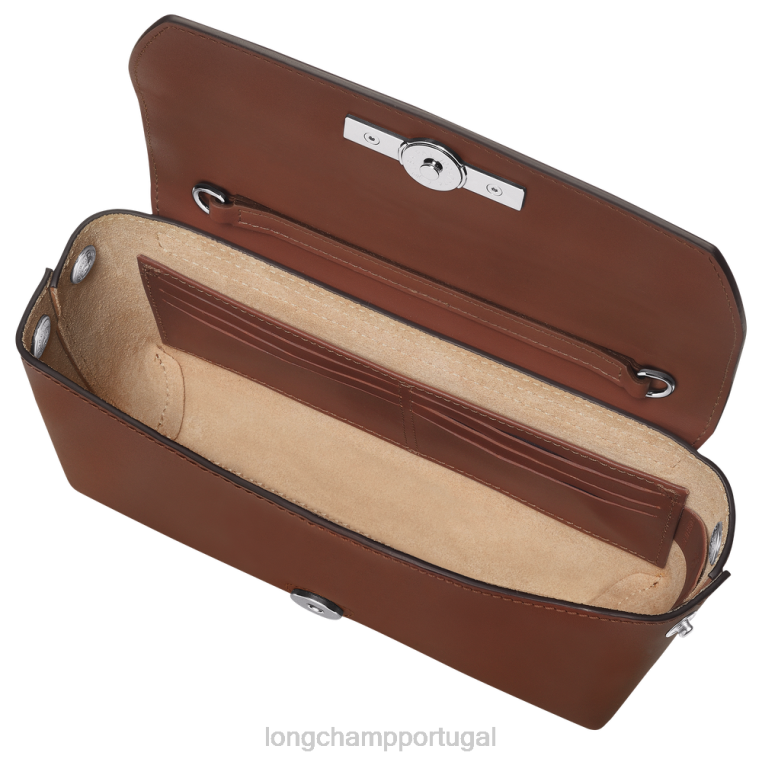 artigos de couro ébano H88N247 embreagem rosa mulheres Longchamp