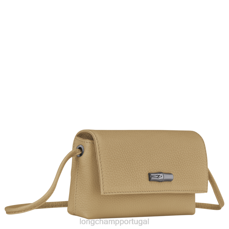 artigos de couro bege H88N10 clutch essencial roseau mulheres Longchamp