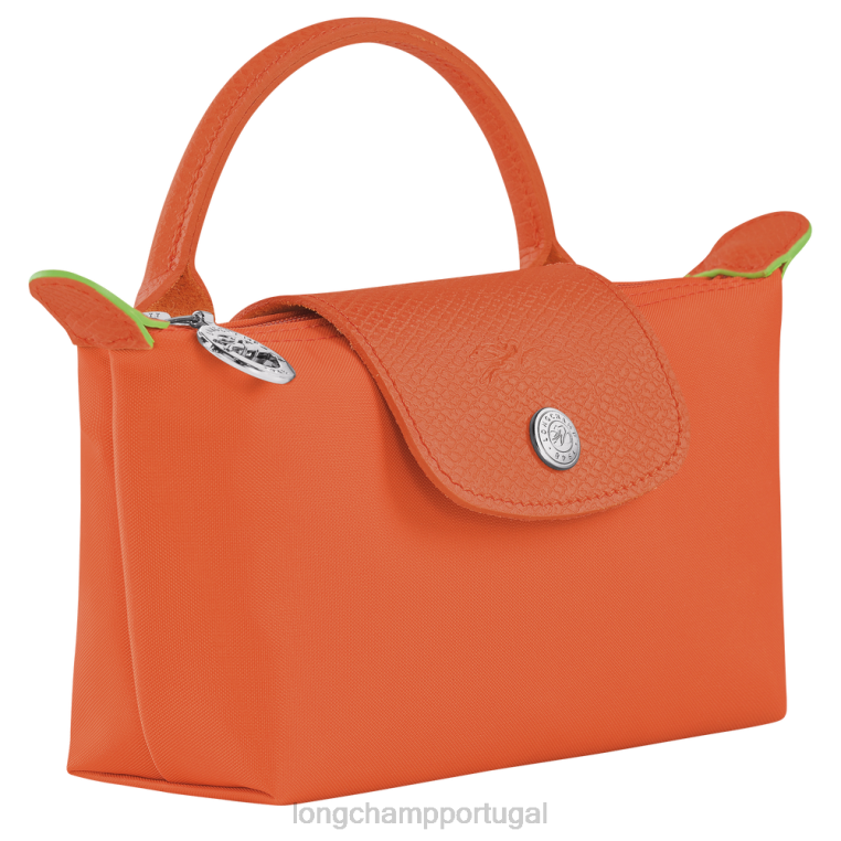 artigos de couro cenoura H88N674 bolsa le pliage verde com alça mulheres Longchamp