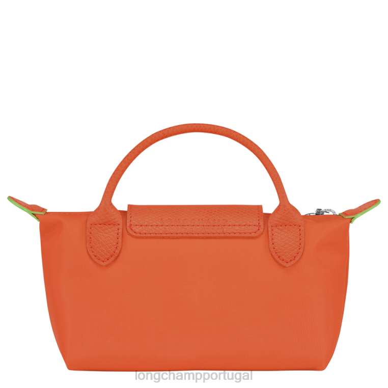 artigos de couro cenoura H88N674 bolsa le pliage verde com alça mulheres Longchamp