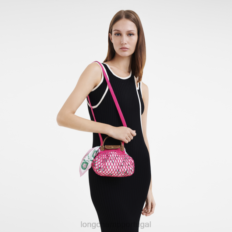 artigos de couro doce H88N220 bolsa de malha de filé le pliage mulheres Longchamp