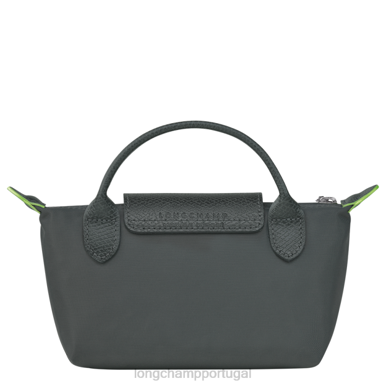 artigos de couro grafite H88N672 bolsa le pliage verde com alça mulheres Longchamp