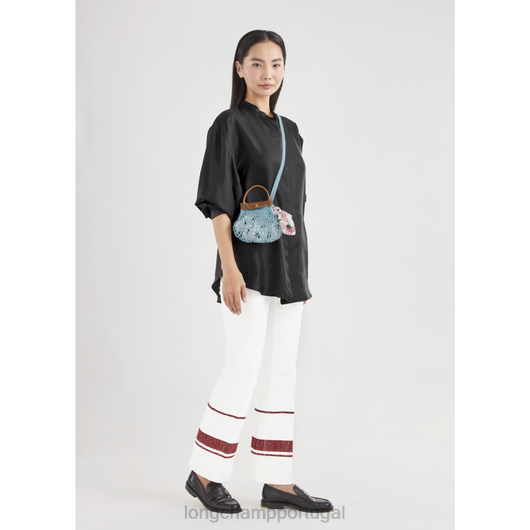 artigos de couro lagoa H88N219 bolsa de malha de filé le pliage mulheres Longchamp