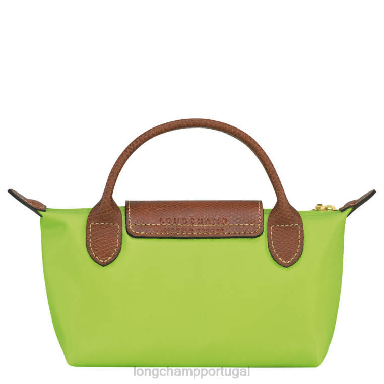 artigos de couro luz verde H88N663 le pliage bolsa original com alça mulheres Longchamp