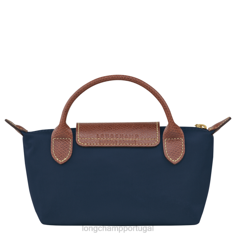 artigos de couro marinha H88N665 le pliage bolsa original com alça mulheres Longchamp