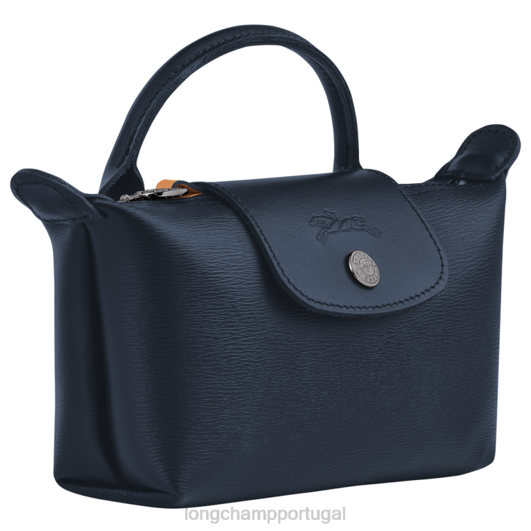 artigos de couro marinha H88N680 bolsa le pliage city com alça mulheres Longchamp
