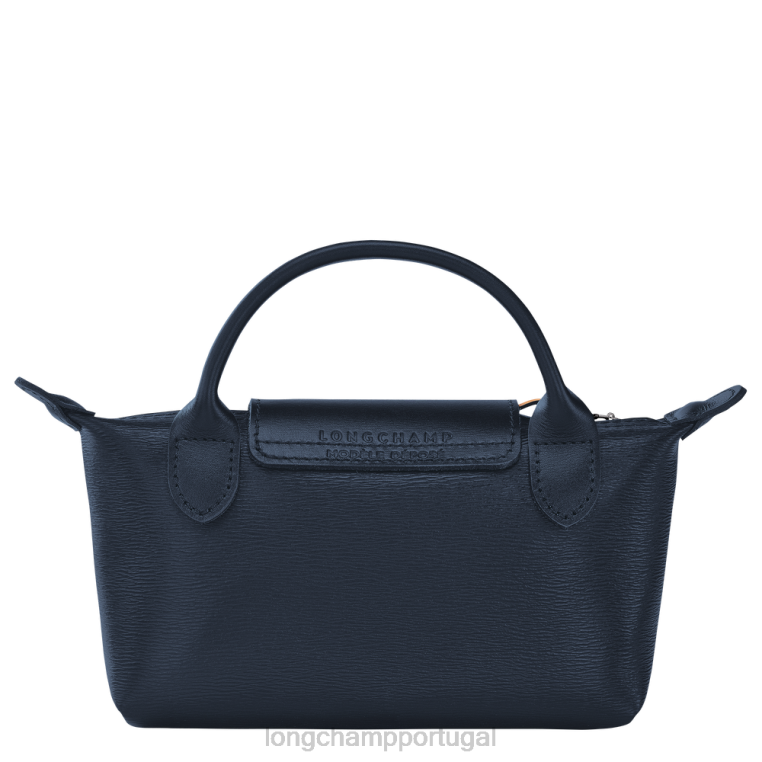 artigos de couro marinha H88N680 bolsa le pliage city com alça mulheres Longchamp