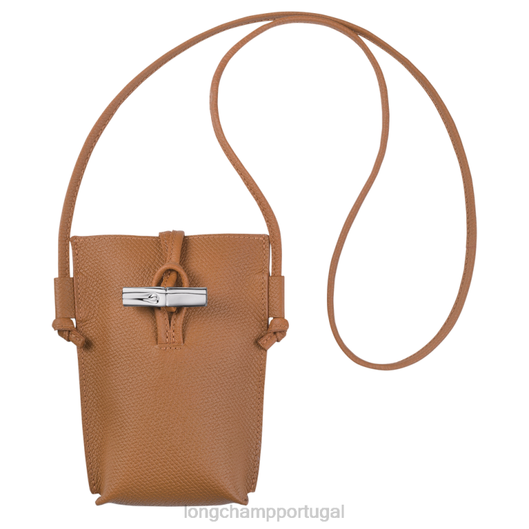 artigos de couro natural H88N684 capa de telefone roseau com renda mulheres Longchamp