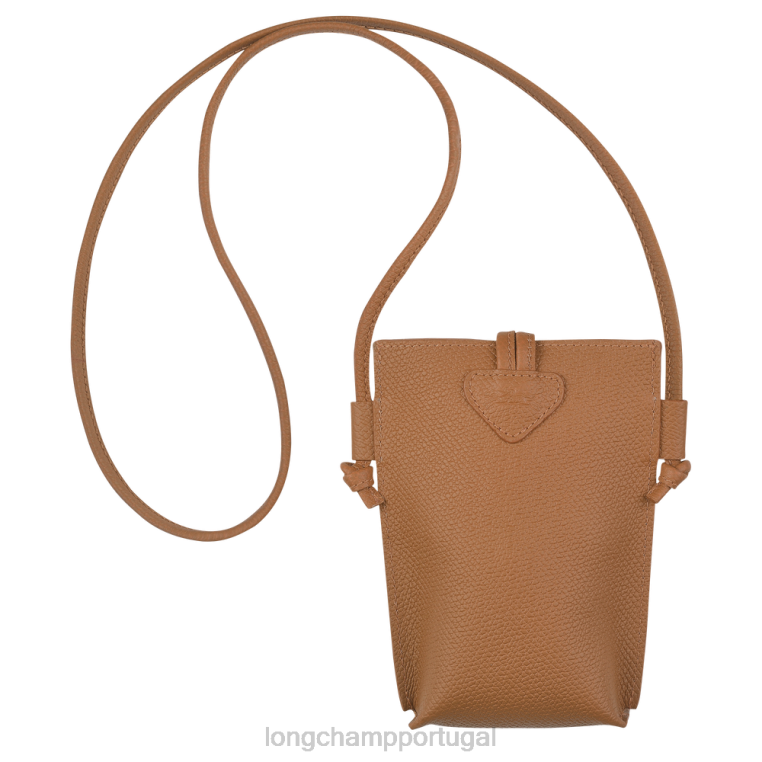 artigos de couro natural H88N684 capa de telefone roseau com renda mulheres Longchamp