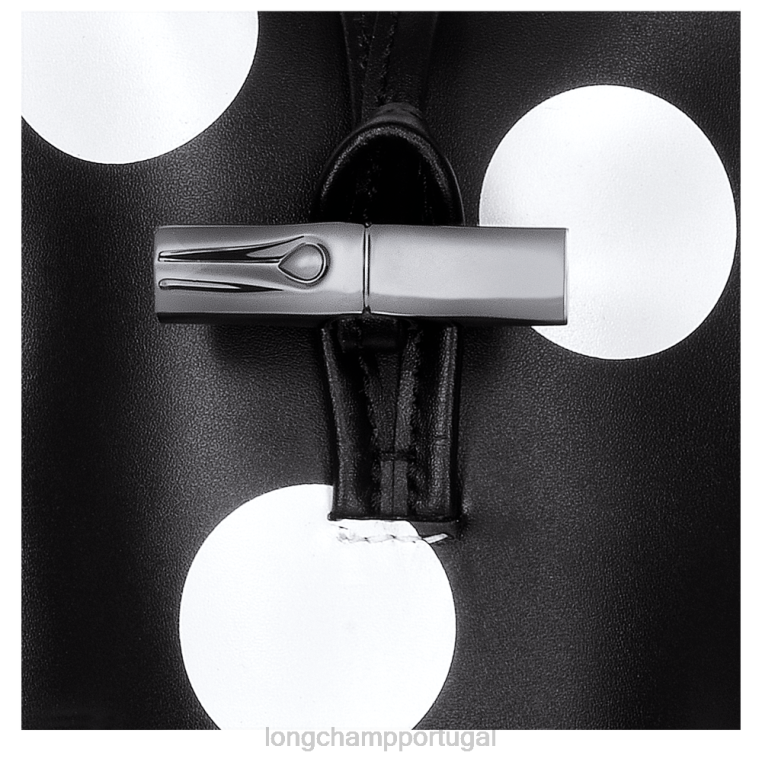 artigos de couro preto H88N682 capa de telefone roseau com renda de couro mulheres Longchamp