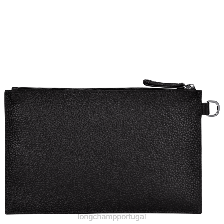 artigos de couro preto H88N690 bolsa essencial roseau mulheres Longchamp