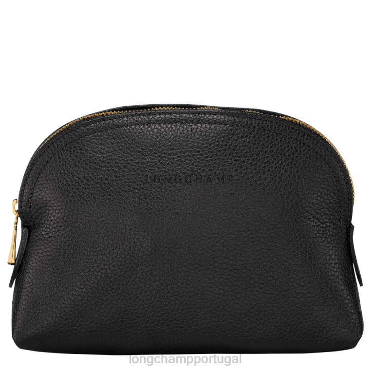 artigos de couro preto H88N694 bolsa foulonne mulheres Longchamp