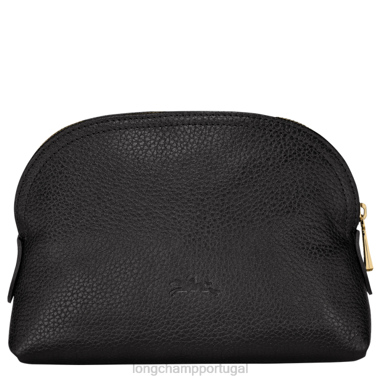 artigos de couro preto H88N694 bolsa foulonne mulheres Longchamp