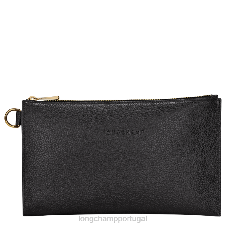 artigos de couro preto H88N699 bolsa foulonne mulheres Longchamp