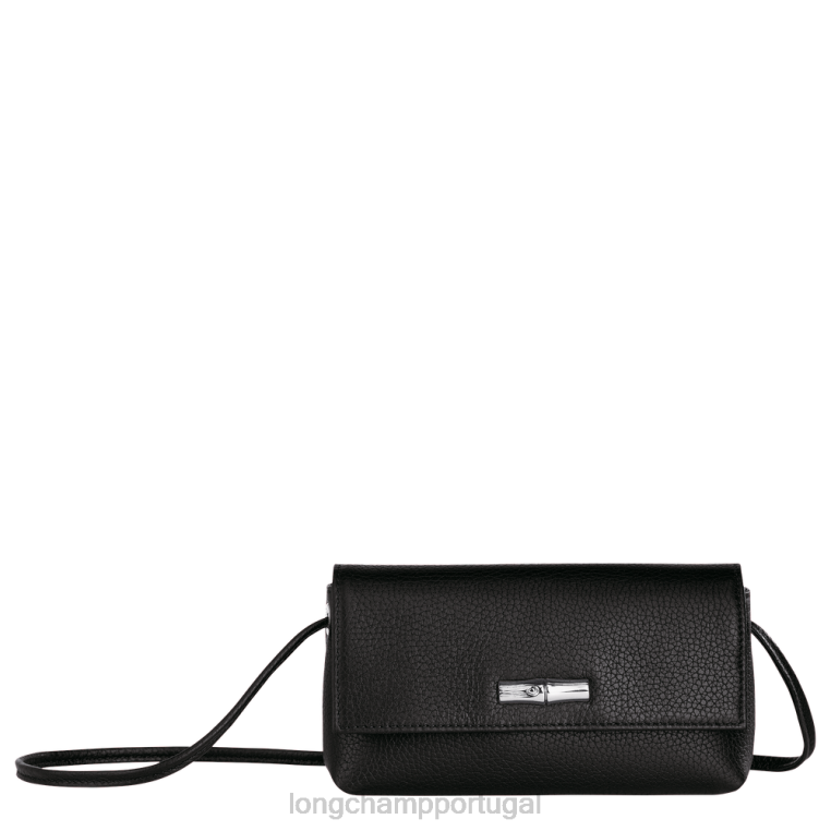 artigos de couro preto H88N9 clutch essencial roseau mulheres Longchamp
