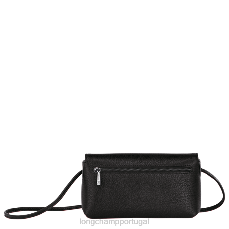 artigos de couro preto H88N9 clutch essencial roseau mulheres Longchamp