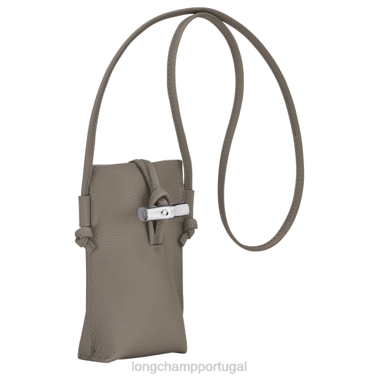 artigos de couro rola H88N688 capa de telefone roseau com renda mulheres Longchamp