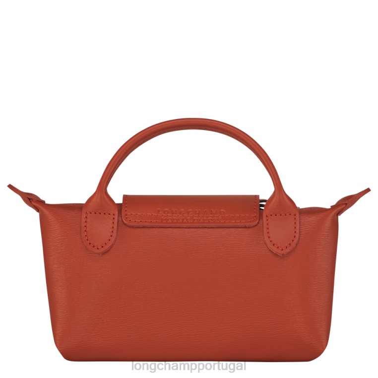 artigos de couro terracota H88N679 bolsa le pliage city com alça mulheres Longchamp