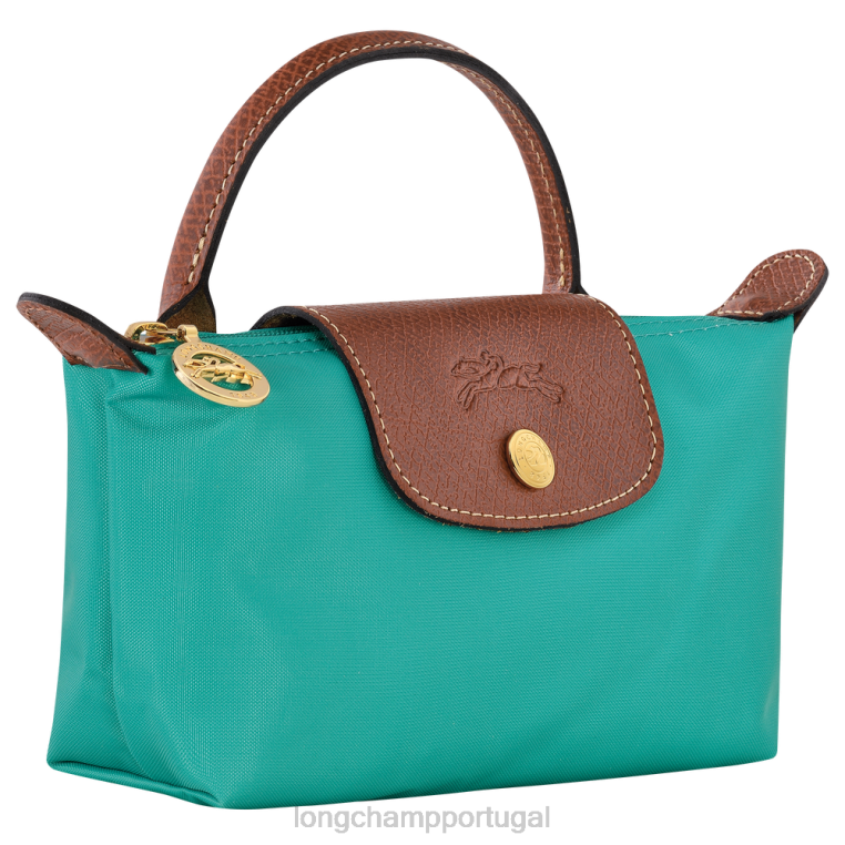 artigos de couro turquesa H88N666 le pliage bolsa original com alça mulheres Longchamp