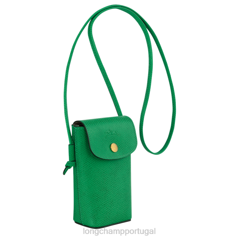 artigos de couro verde H88N709 capa de telefone epure com renda de couro mulheres Longchamp