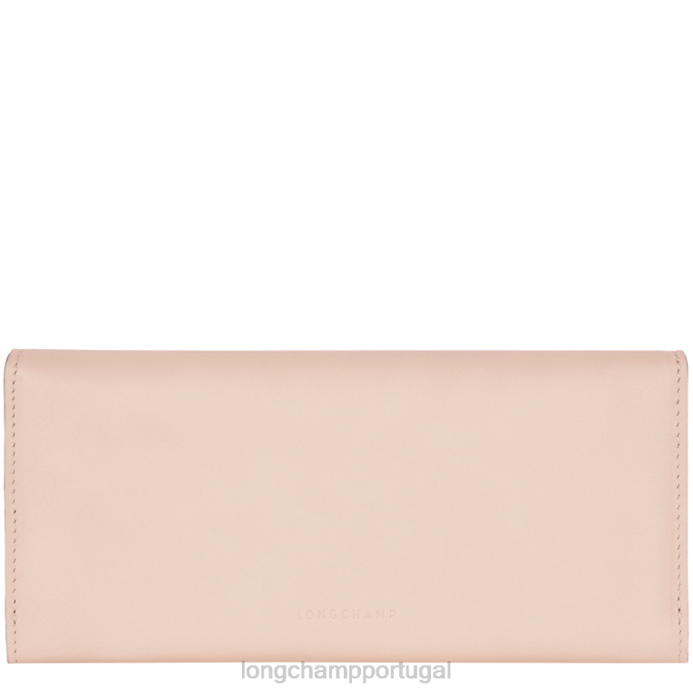 artigos de couro Rosa pálido H88N561 carteira continental box-trot mulheres Longchamp