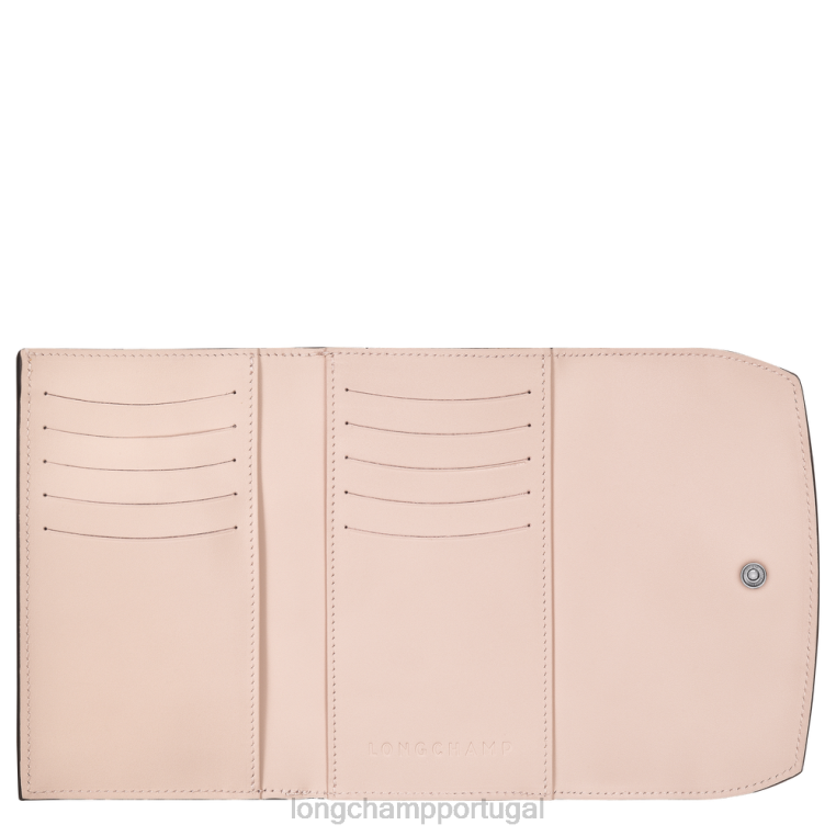 artigos de couro Rosa pálido H88N564 carteira rosa mulheres Longchamp