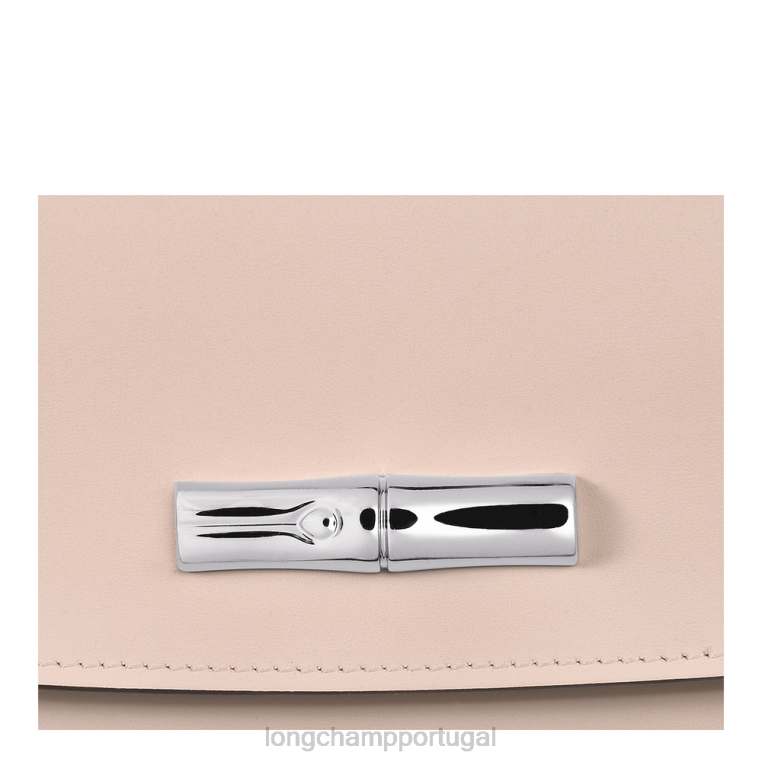 artigos de couro Rosa pálido H88N567 carteira continental roseau mulheres Longchamp