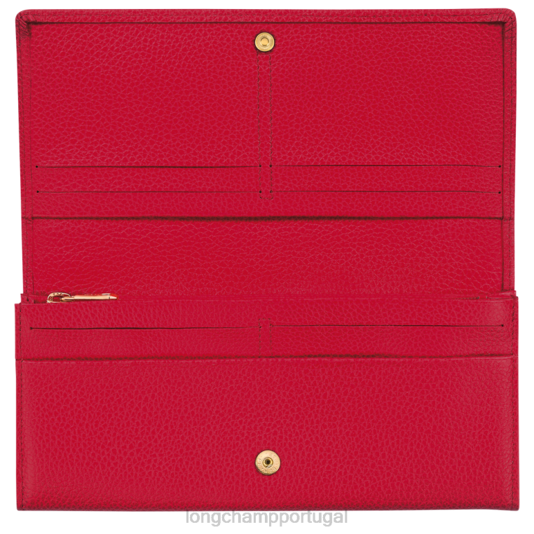 artigos de couro amor H88N605 carteira continental le foulonne mulheres Longchamp